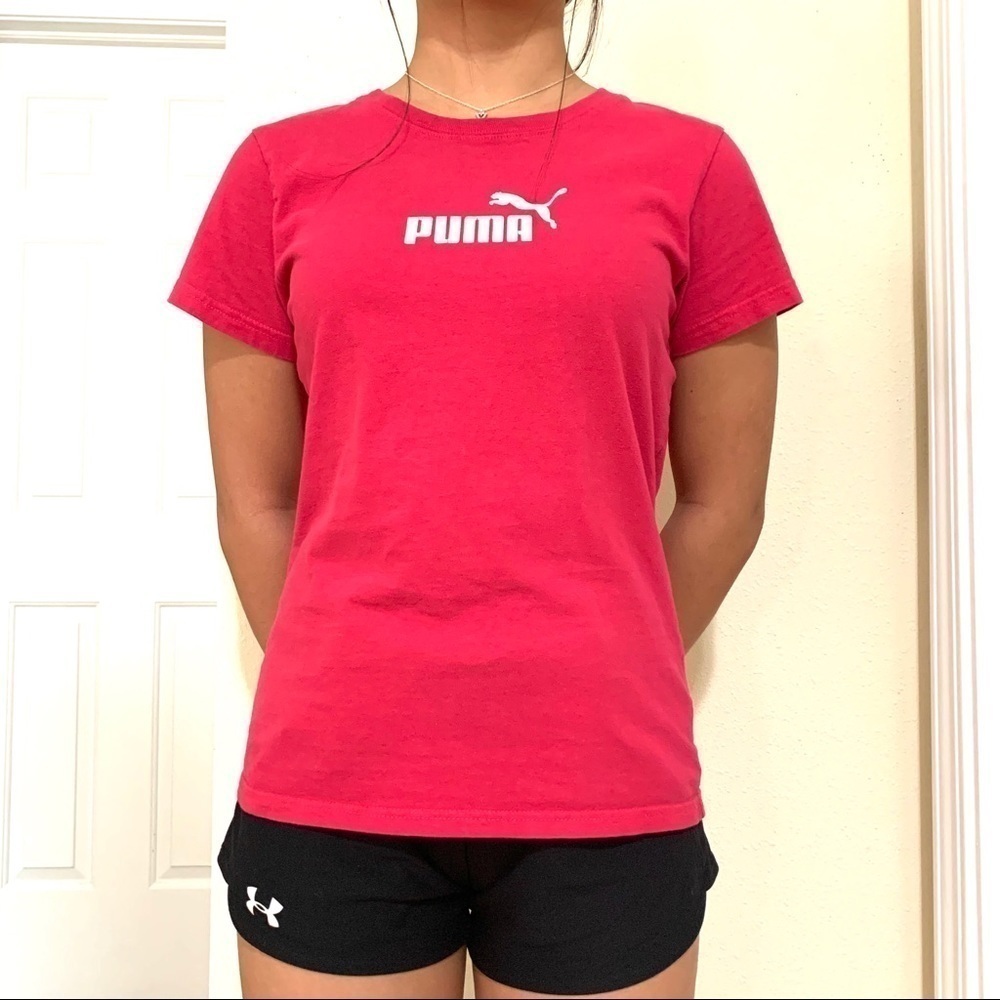 PUMA Hot Pink Sport Shirt- Kids L- Good Condition